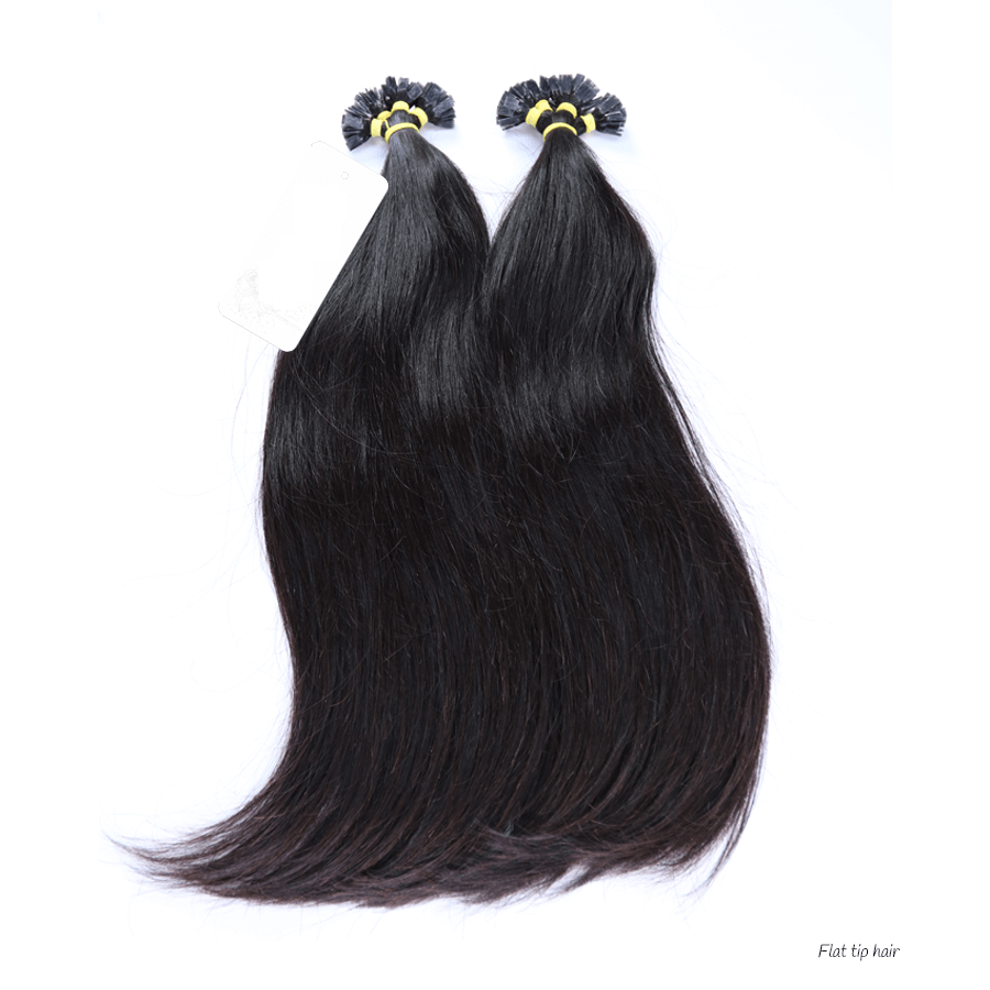 Vietnamese Jet Black Flat Tip Hair Extensions - MAXHAIR